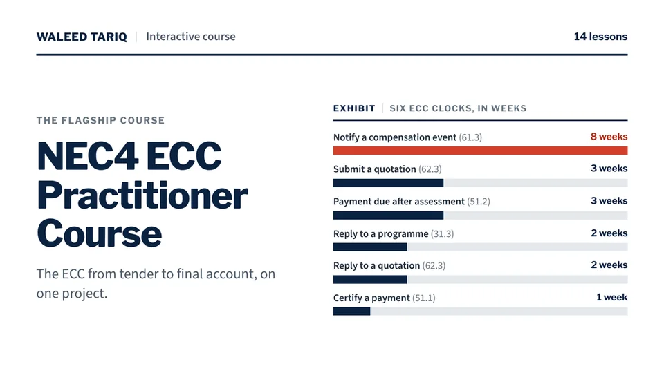 NEC4 ECC Practitioner Course
